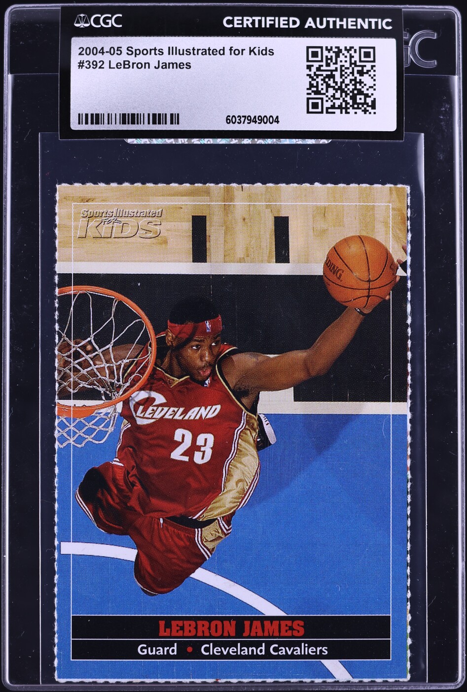2004 Sports Illustrated For Kids LeBron James #392 CGC AUTH