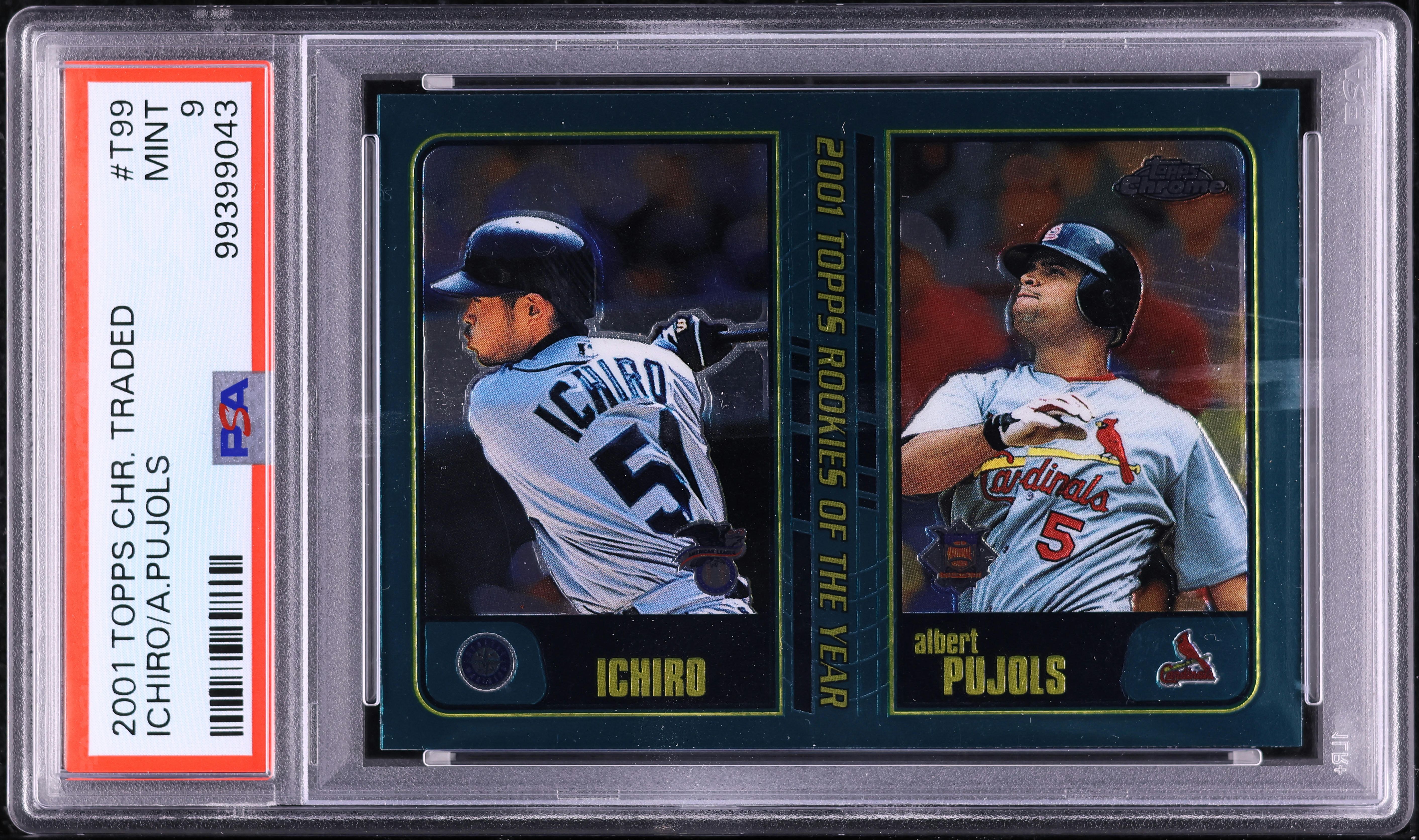 2001 Topps Chrome Traded Ichiro Suzuki Albert Pujols ROOKIE #T99