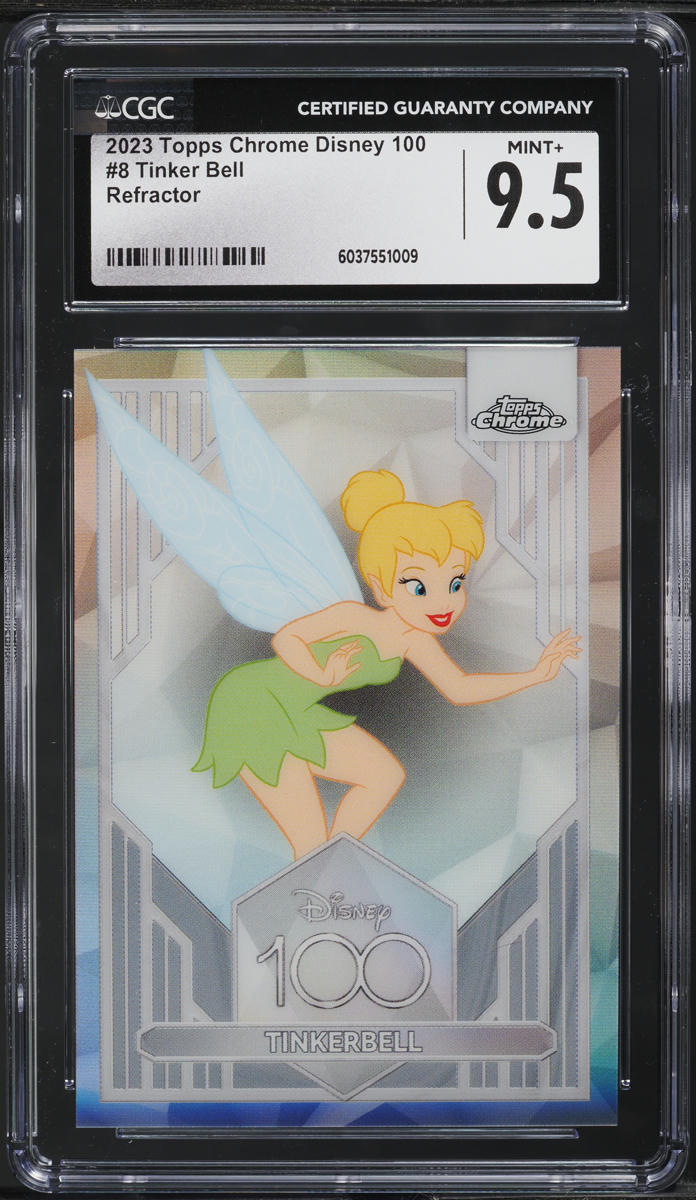 2023 Topps Chrome Disney 100 Refractor Tinker Bell #8 CGC 9.5