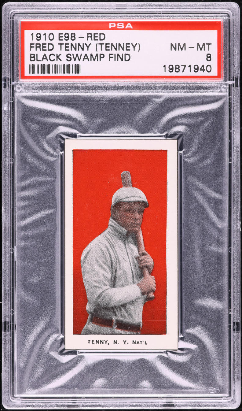1910 E98 Set Of 30 Fred Tenny TENNEY, BLACK SWAMP FIND PSA 8 NM-MT