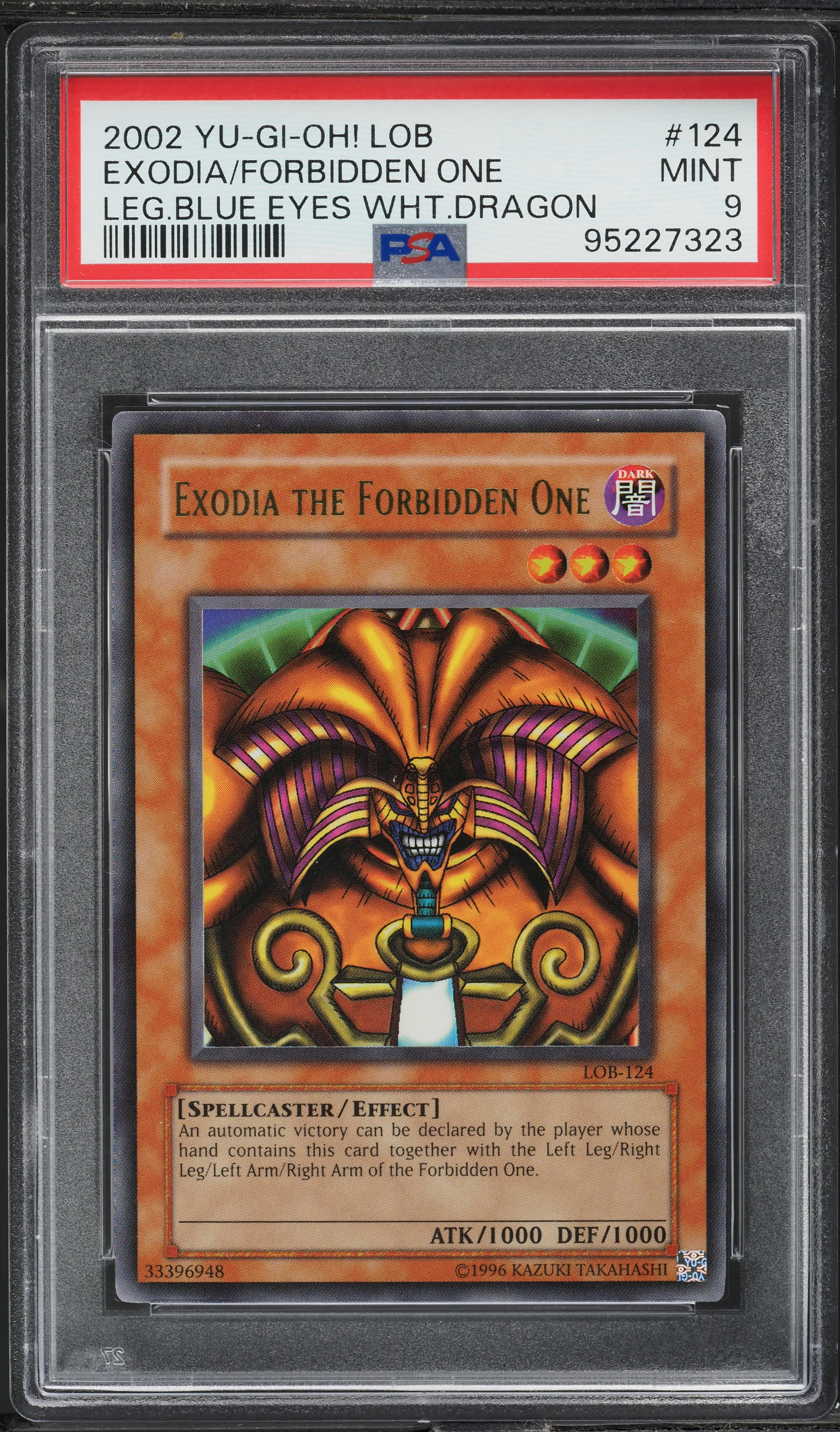 2002 Yu-Gi-Oh! Legend Of Blue Eyes Exodia The Forbidden One #LOB