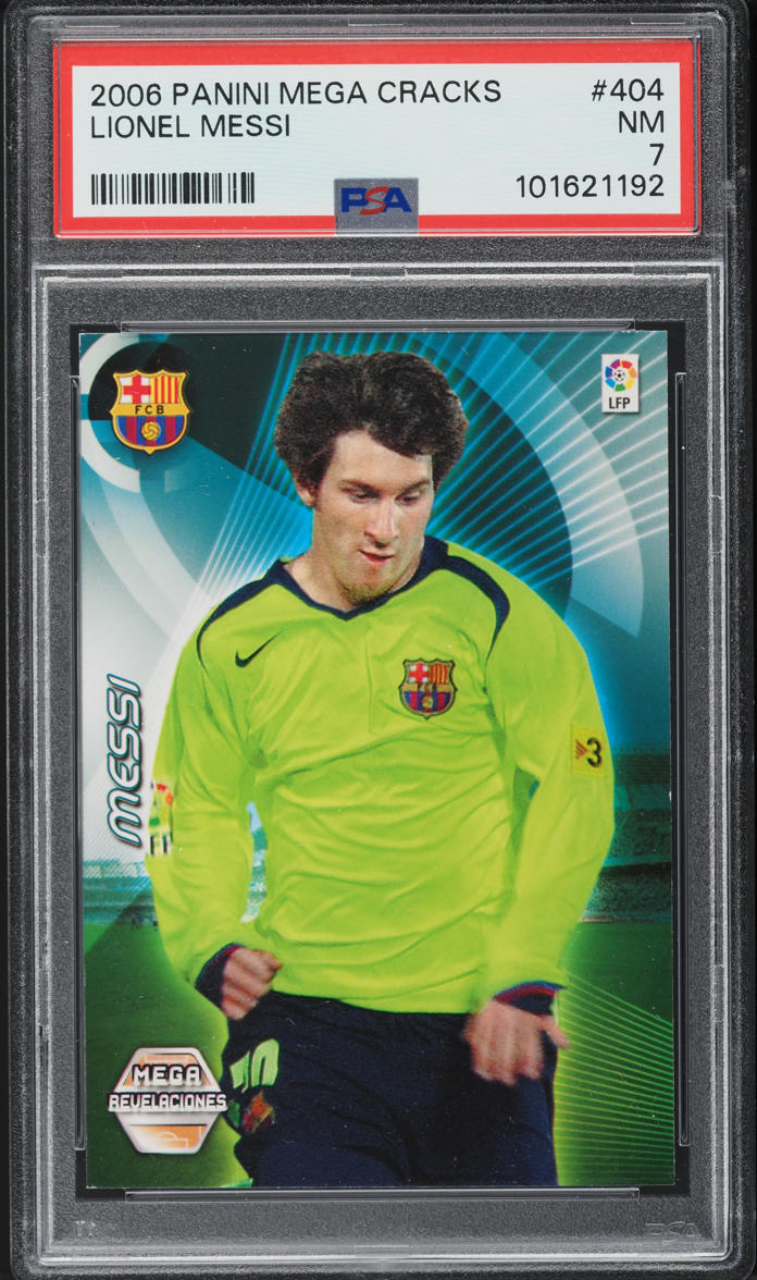 2006 Panini Mega Cracks Lionel Messi #404 PSA 7 NRMT on Fanatics