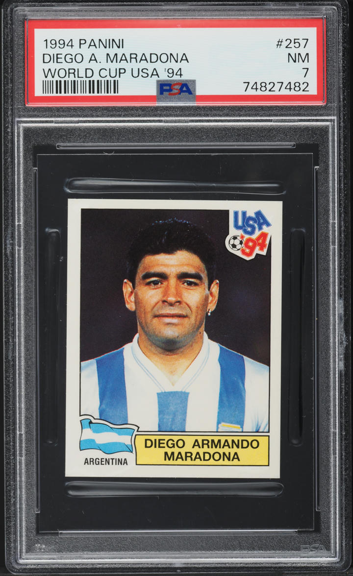 1994 Panini World Cup USA '94 Diego Maradona #257 PSA 7 NRMT