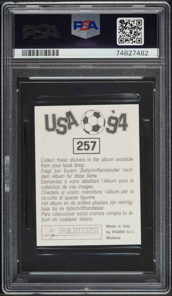 1994 Panini World Cup USA '94 Diego Maradona #257 PSA 7 NRMT