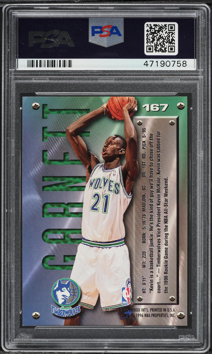 1995 Metal Basketball Kevin Garnett #167 PSA 9 MINT on Fanatics