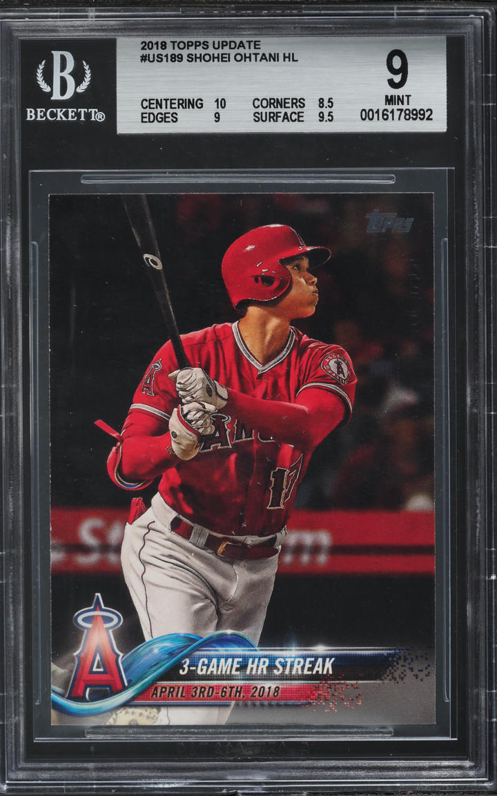 2018 Topps Update Shohei Ohtani ROOKIE #US189 BGS 9 MINT