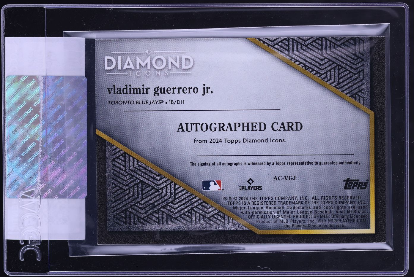 2024 Topps Diamond Icons Vladimir Guerrero Jr. AUTO /25 #AC-VGJ CGC AUTH