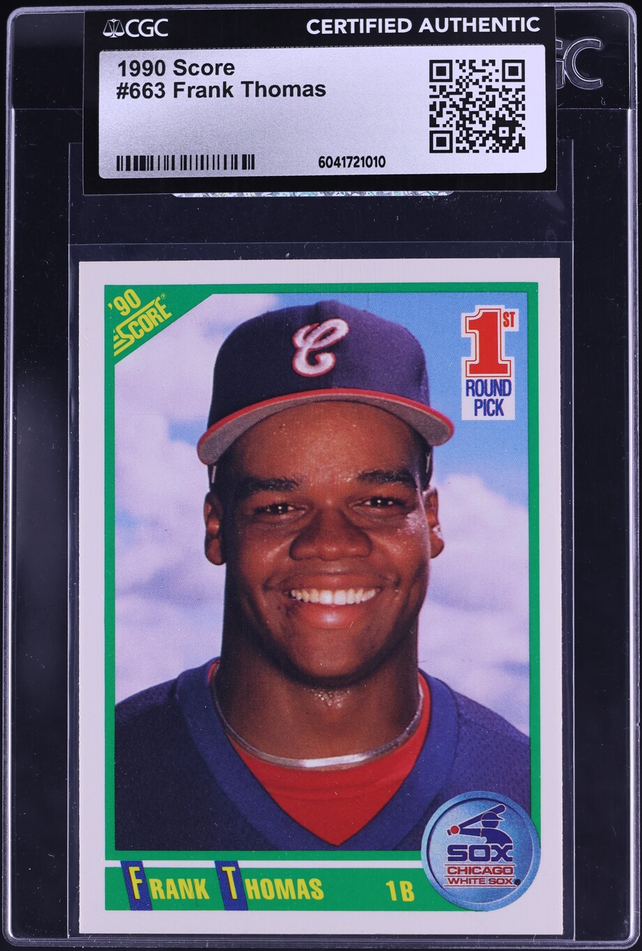1990 Score Frank Thomas ROOKIE #663 CGC AUTH