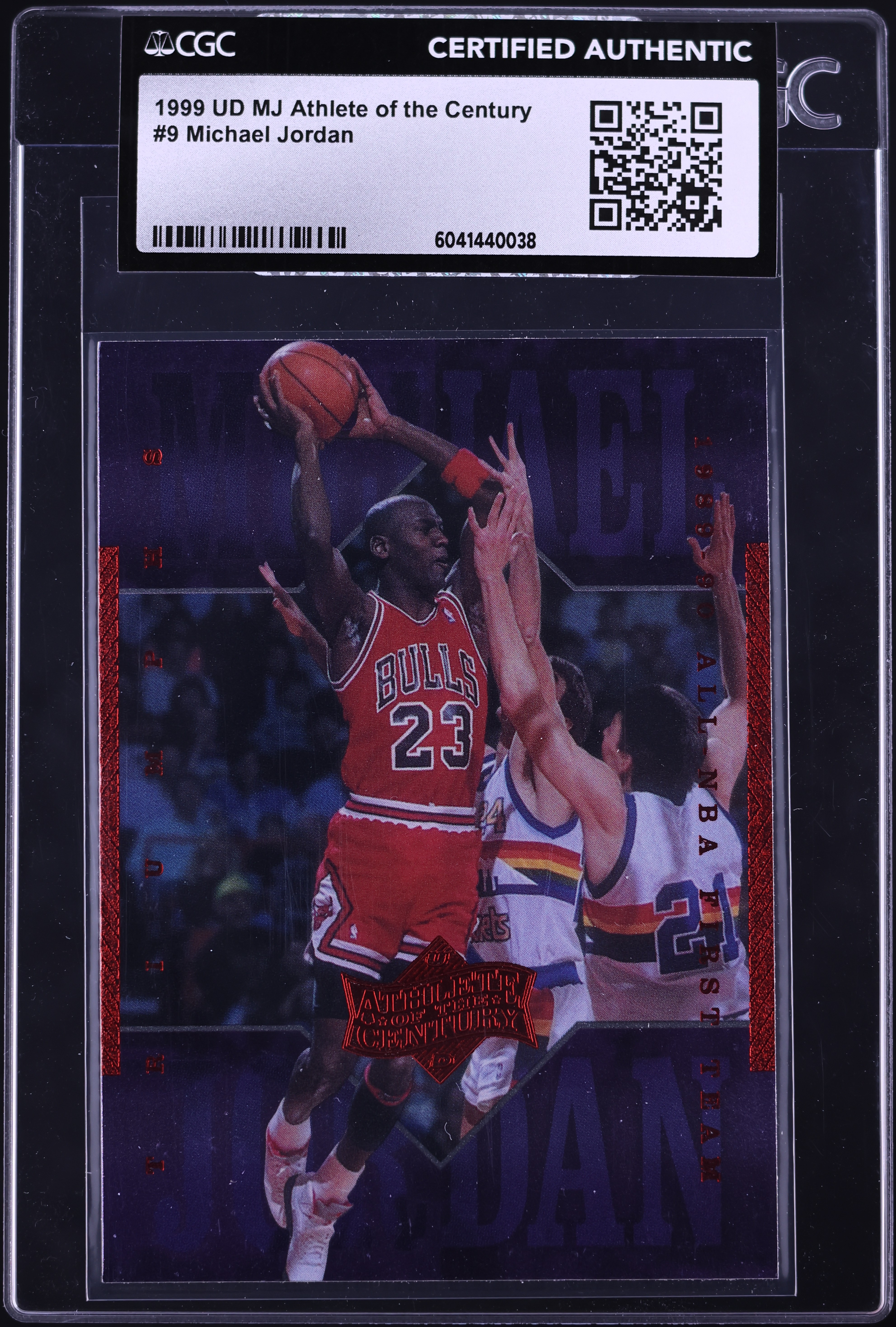 1999 UD MJ Athlete Of The Century Michael Jordan #9 CGC AUTH on