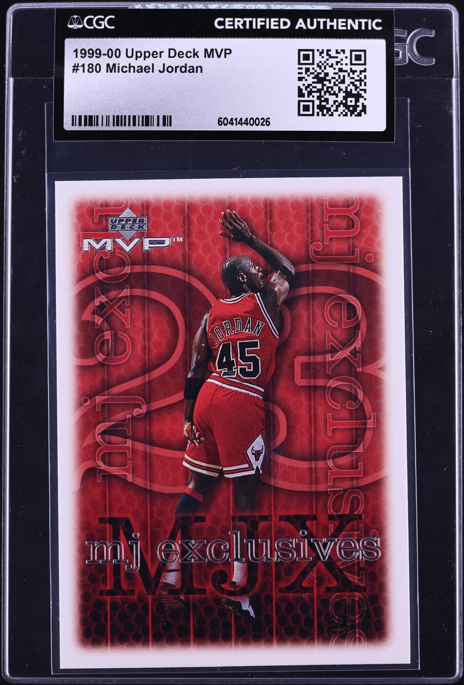 1999 Upper Deck MVP Michael Jordan #180 CGC AUTH