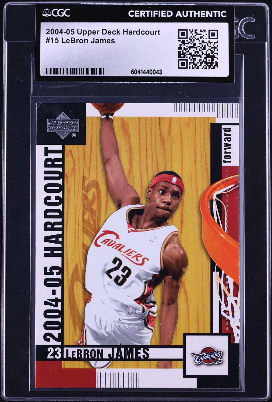 2004 Upper Deck Hardcourt LeBron James #15 CGC AUTH