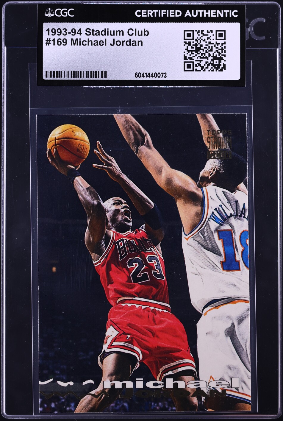 1993 Stadium Club Basketball Michael Jordan #169 CGC AUTH