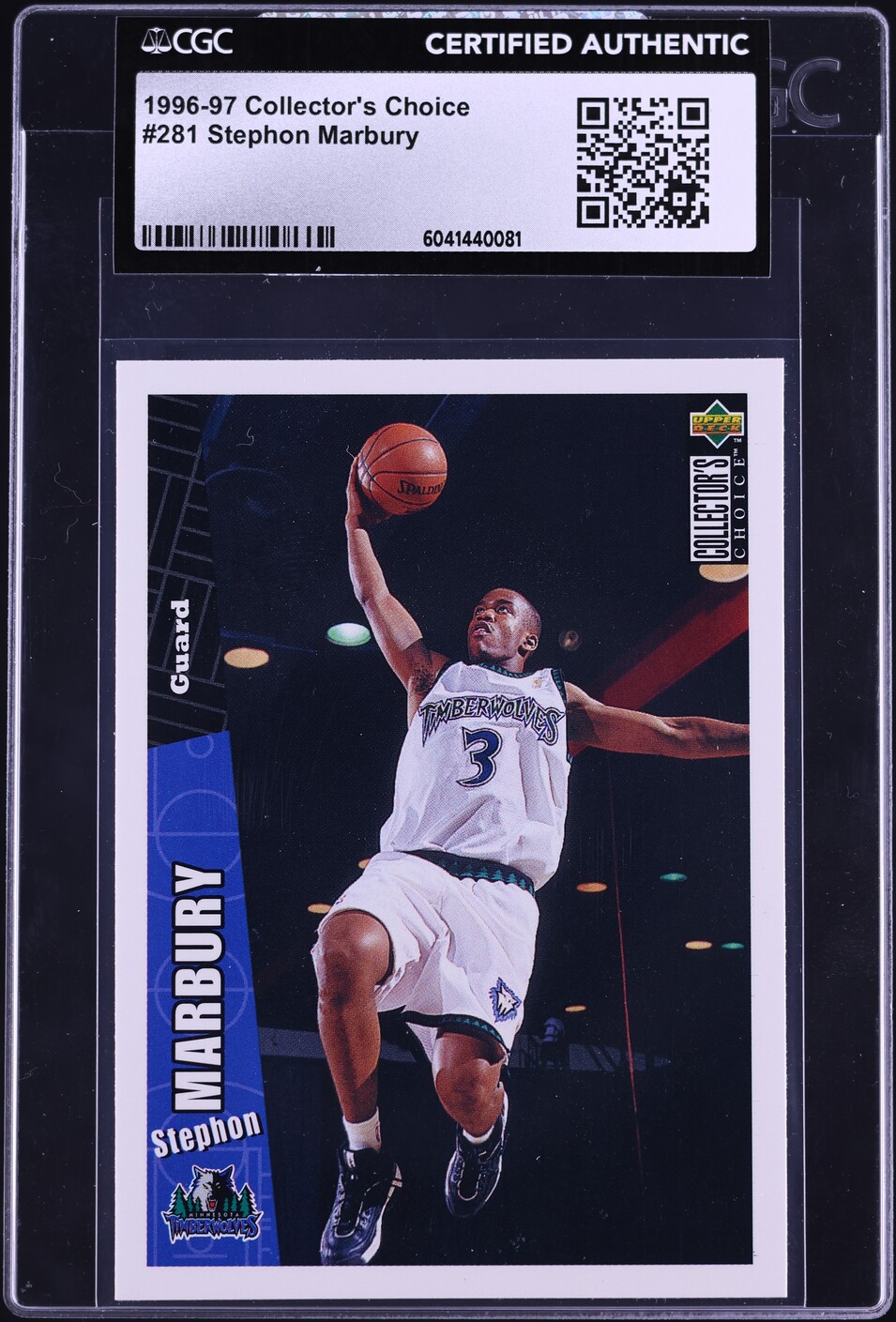 1996 Collector's Choice Stephon Marbury ROOKIE #281 CGC AUTH
