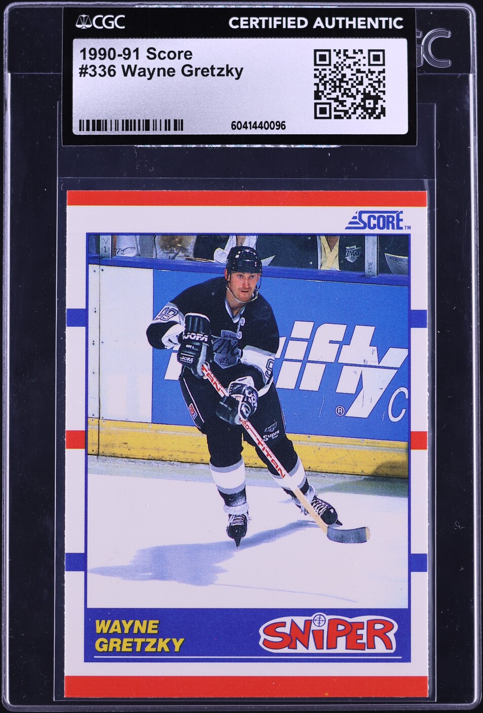 1990 Score Hockey Wayne Gretzky #336 CGC AUTH