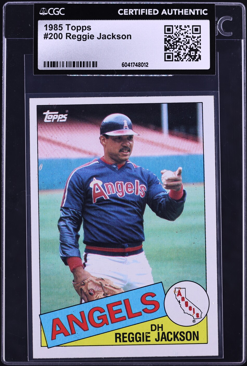 1985 Topps Reggie Jackson #200 CGC AUTH