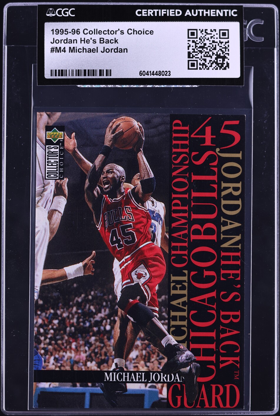 1995 Collector's Choice Jordan He's Back Michael Jordan #M4 CGC AUTH