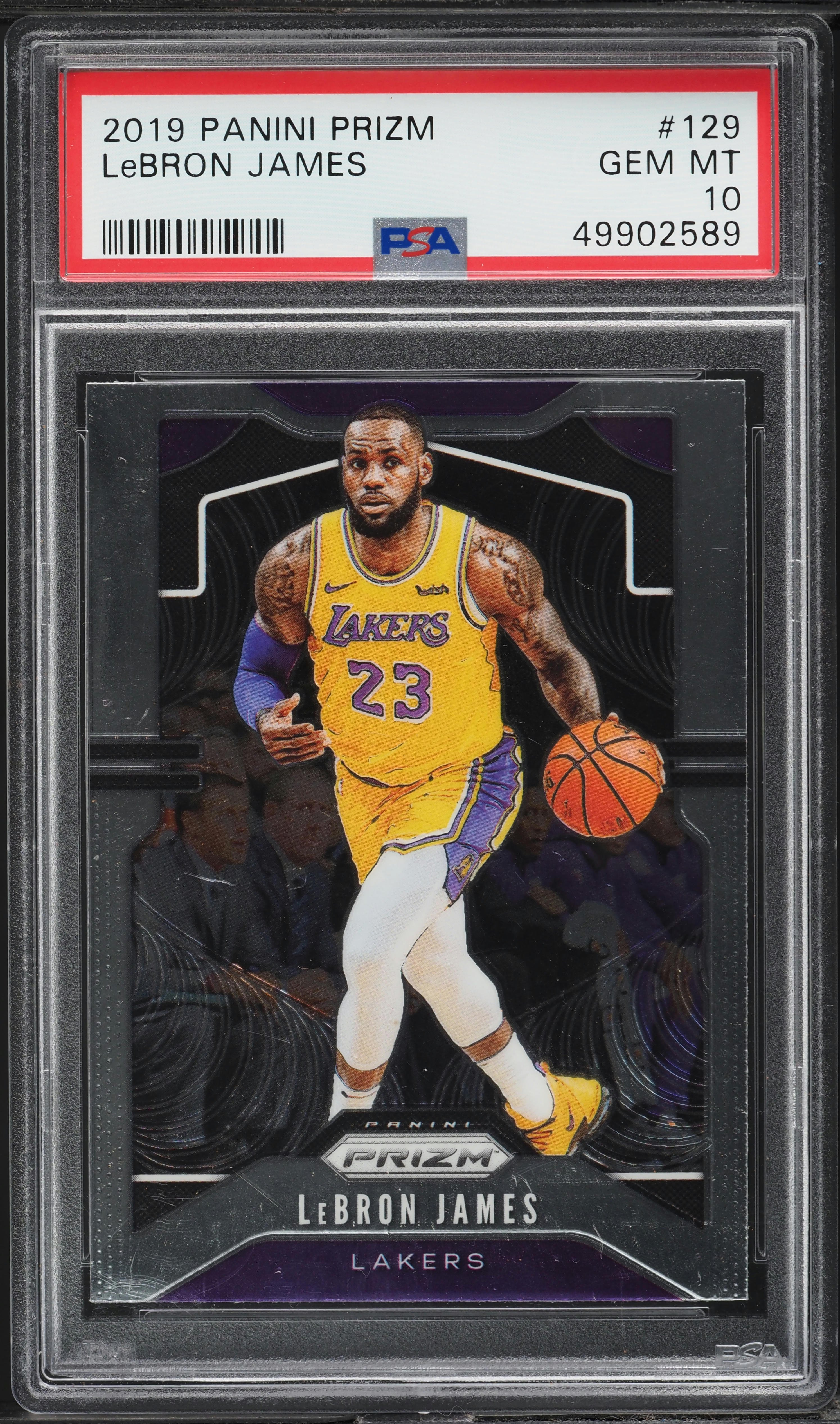 2019 Panini Prizm LeBron James #129 PSA 10 GEM MINT on Fanatics