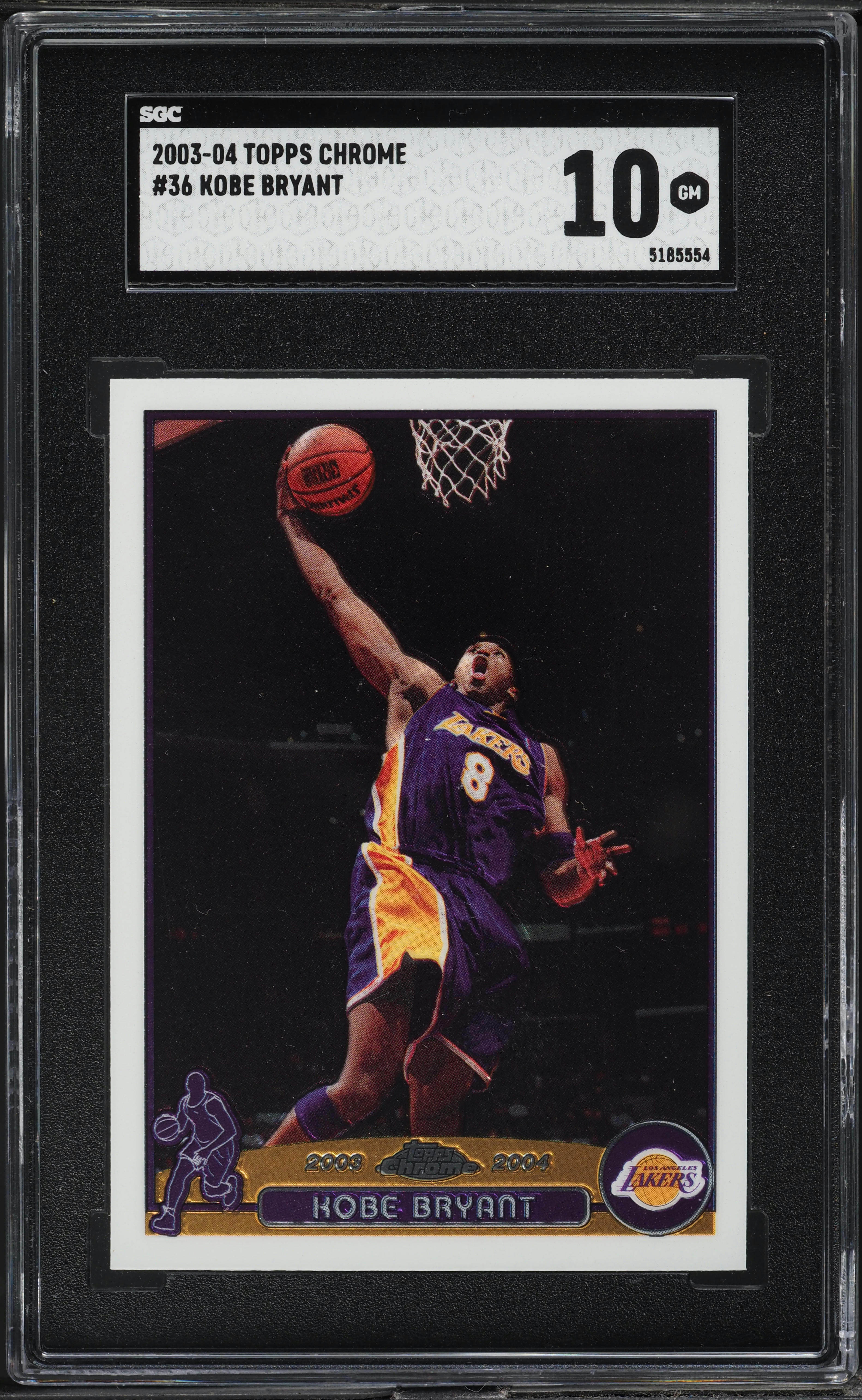 2003 Topps Chrome Kobe Bryant #36 SGC 10 GEM MINT on Fanatics Collect