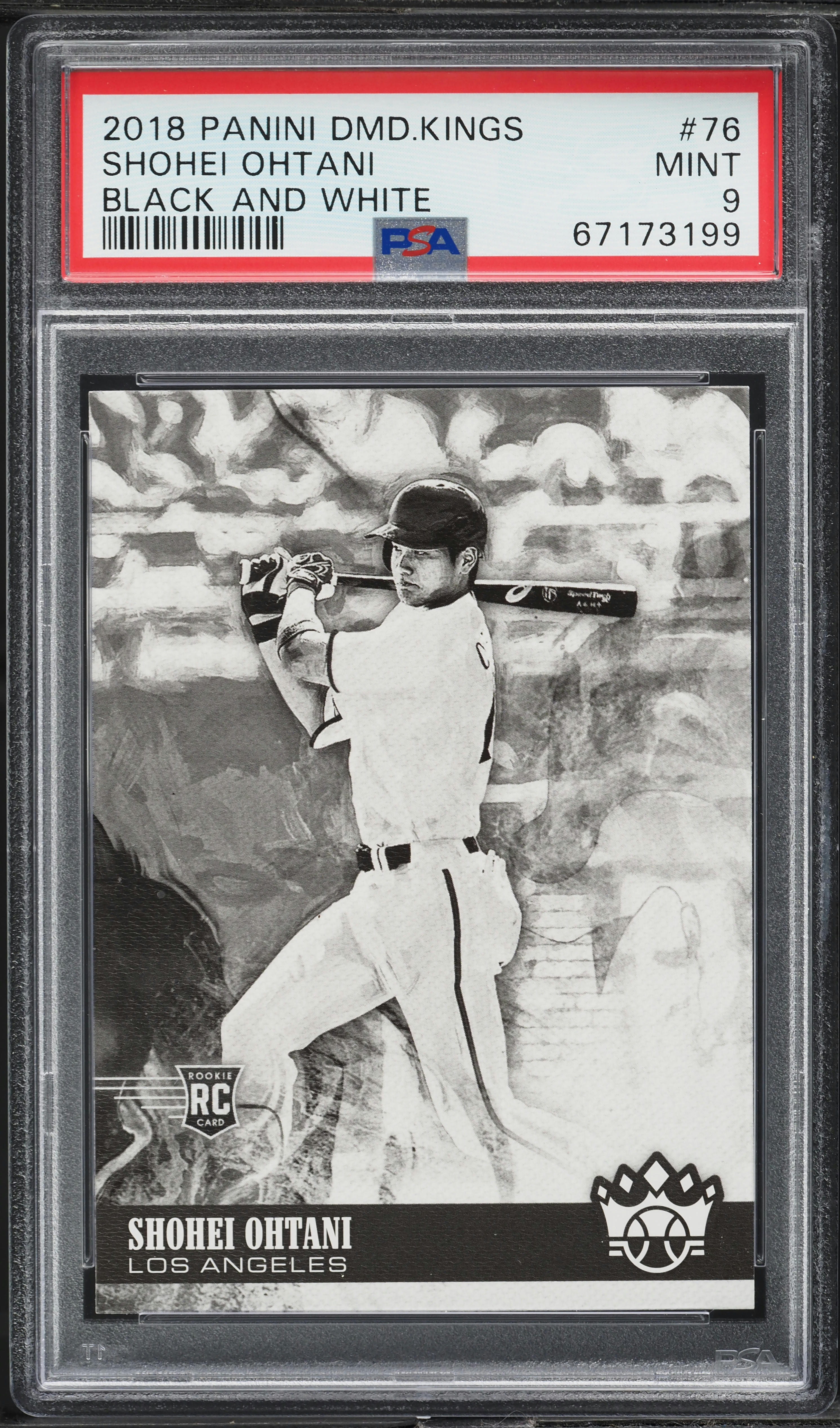 2018 Panini Diamond Kings Black & White Shohei Ohtani ROOKIE #76