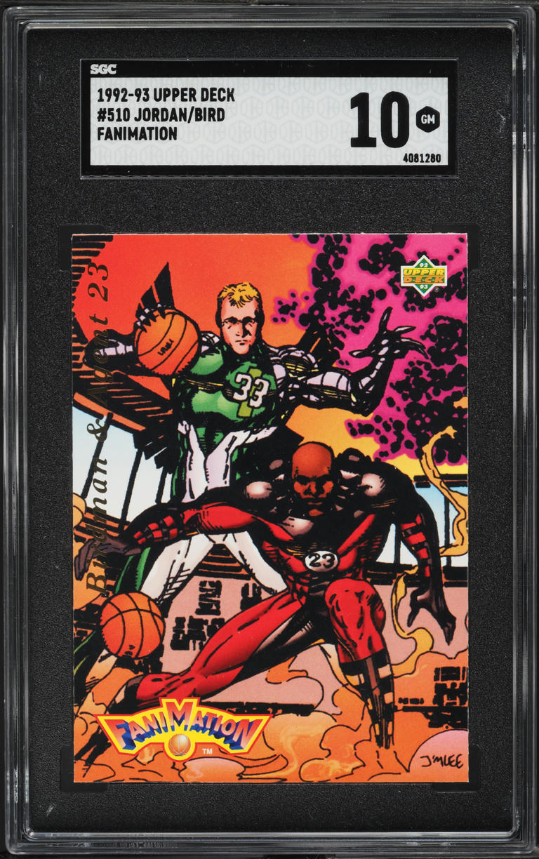 1992 Upper Deck Fanimation Larry Bird & Michael Jordan #510 SGC 10