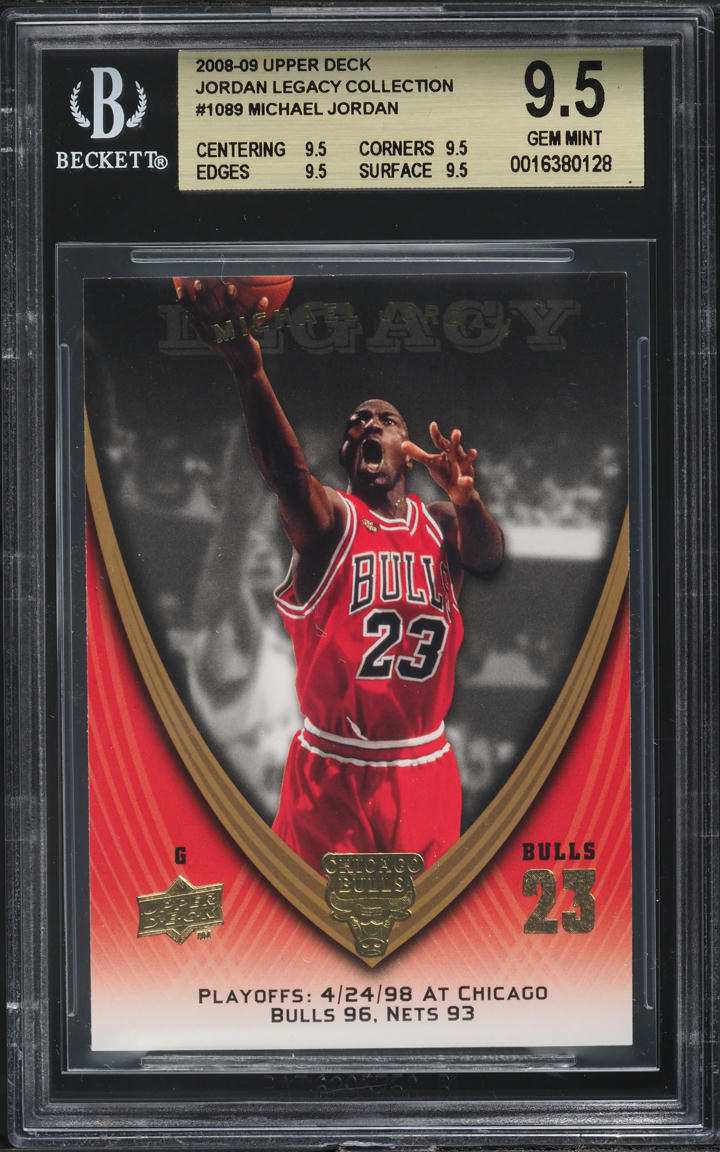 2008 Upper Deck MJ Legacy Collection Michael Jordan #1089 BGS 9.5 GEM MINT