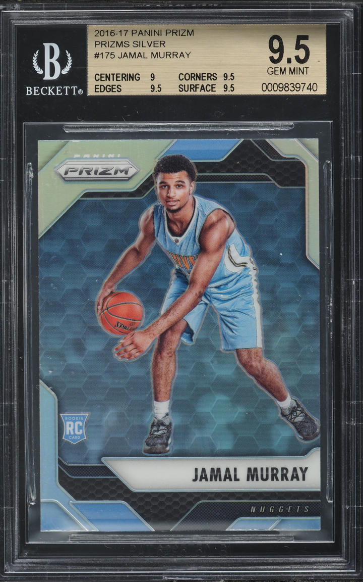2016 Panini Prizm Silver Jamal Murray ROOKIE #175 BGS 9.5 GEM MINT
