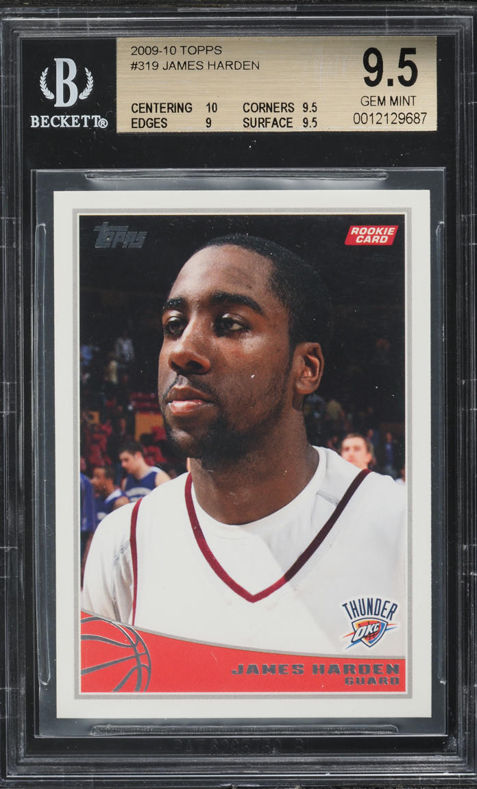 2009 Topps Basketball James Harden ROOKIE #319 BGS 9.5 GEM MINT