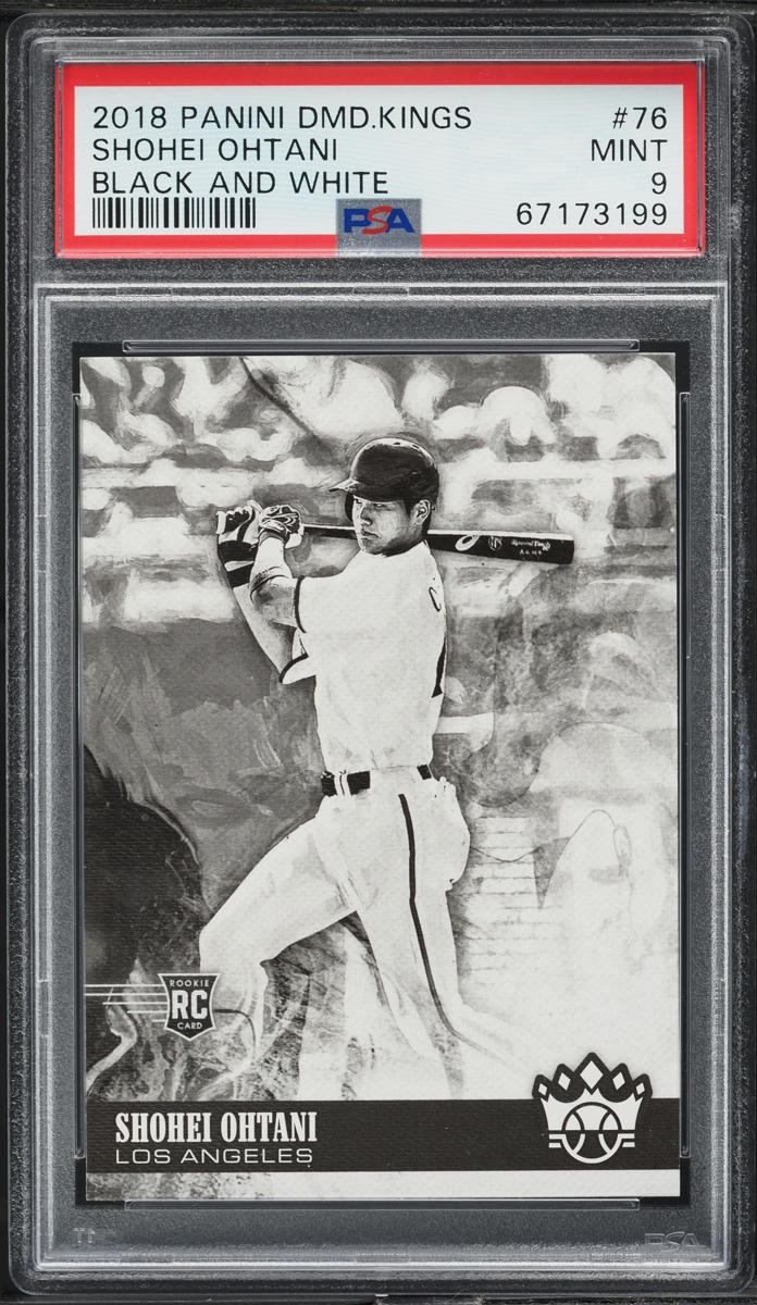 2018 Panini Diamond Kings Black & White Shohei Ohtani ROOKIE #76 PSA 9 MINT