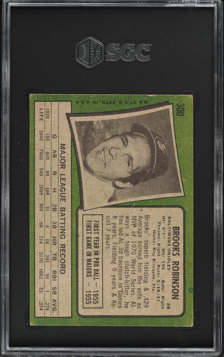 1971 Topps Brooks Robinson #300 SGC 4 VGEX