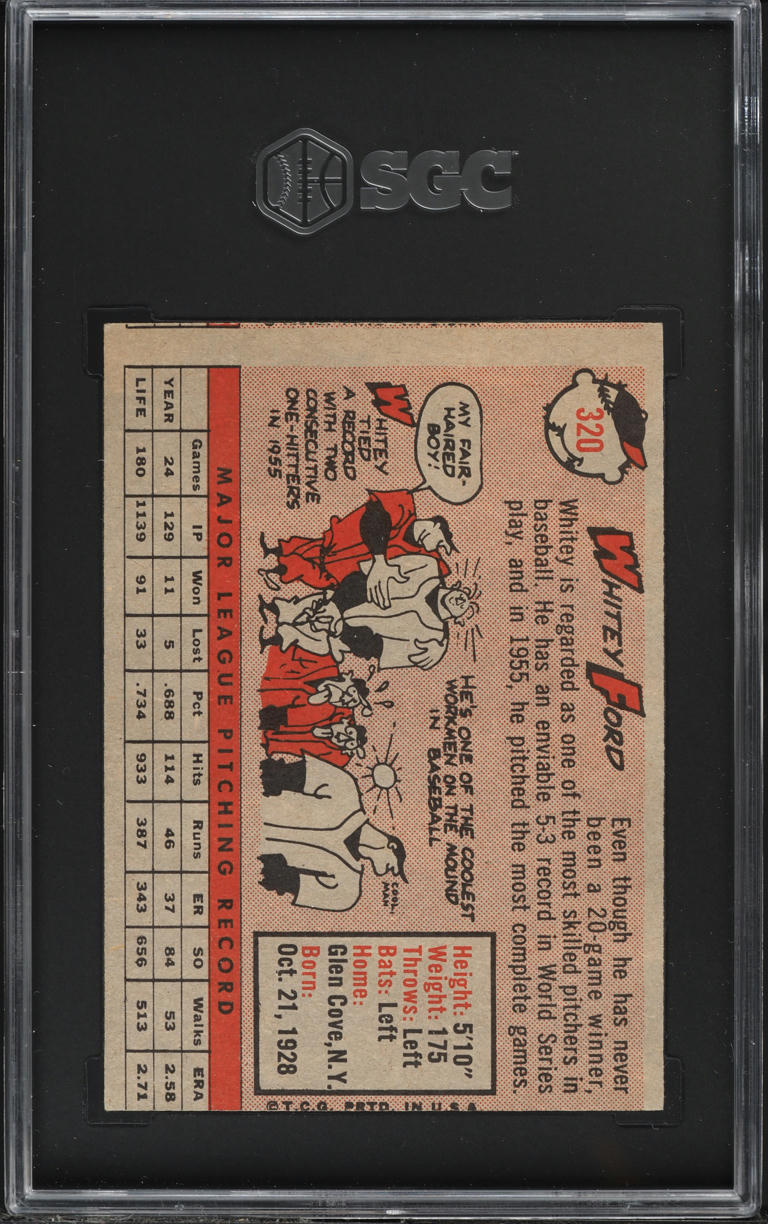 1958 Topps Whitey Ford #320 SGC 5.5 EX+