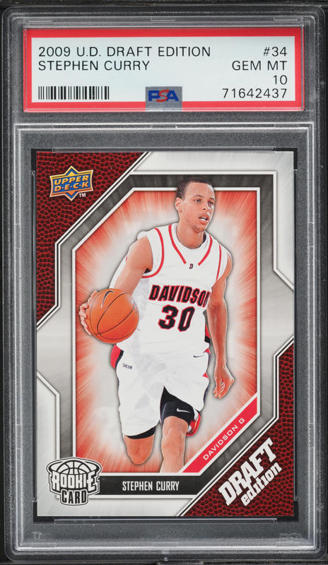 2009 Upper Deck Draft Edition Stephen Curry ROOKIE #34 PSA 10 GEM
