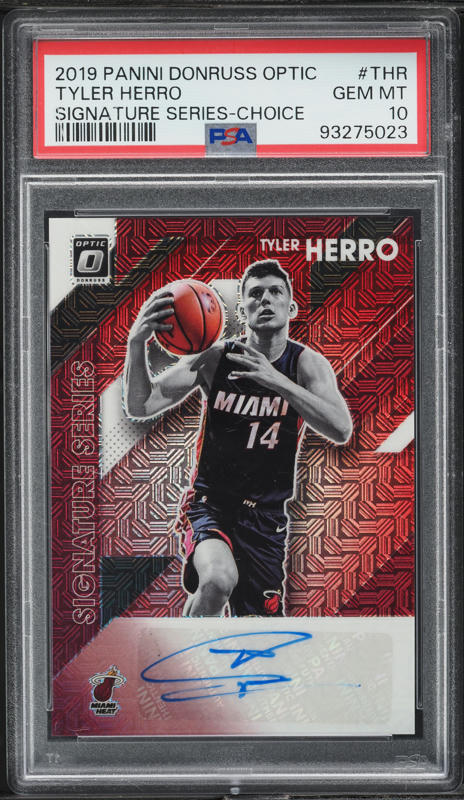 2019 Donruss Optic Choice Tyler Herro ROOKIE AUTO #SS-THR PSA 10