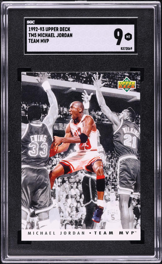 1992 Upper Deck Team MVP Michael Jordan #TM5 SGC 9 MINT on