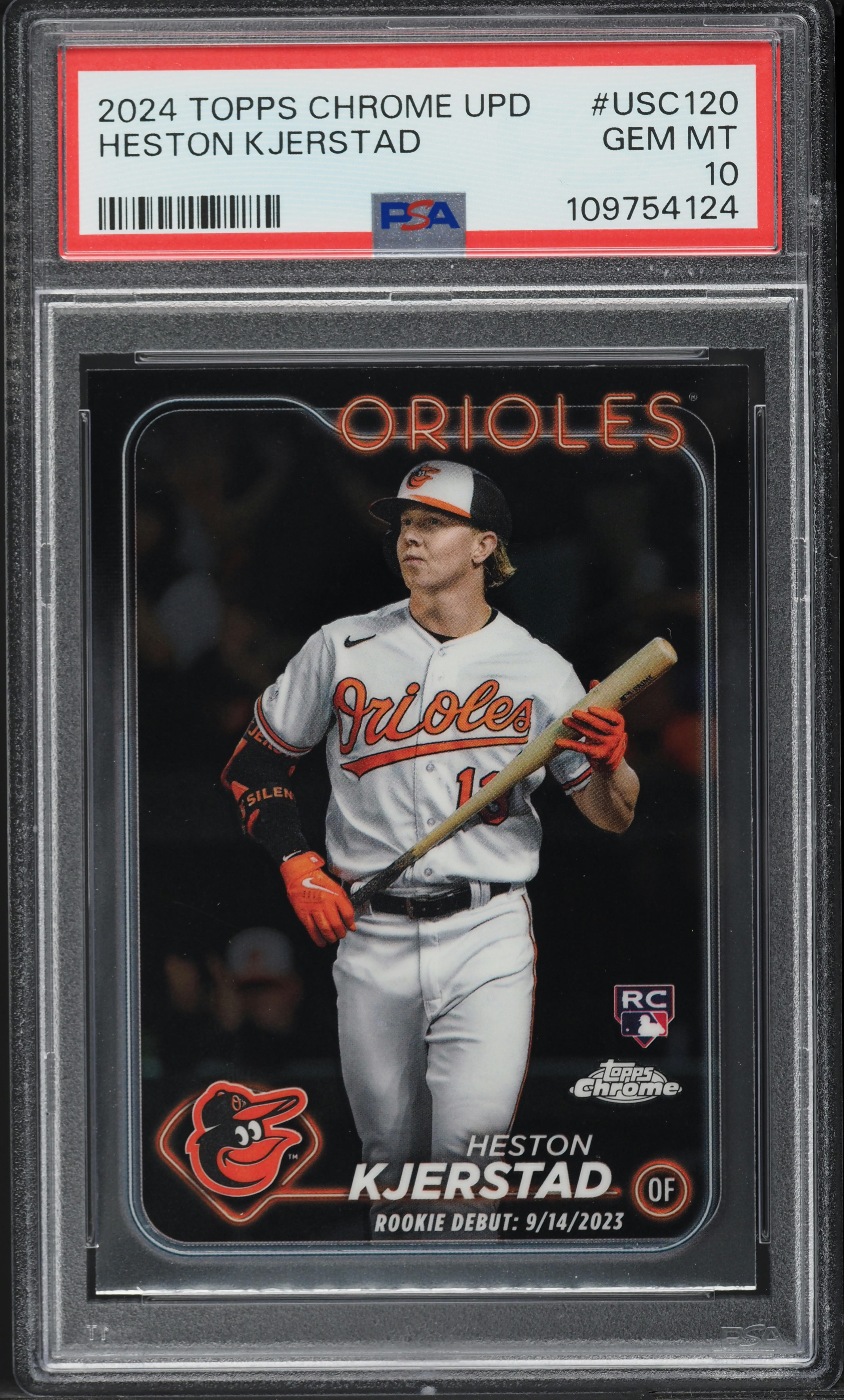 2024 Topps Chrome Update Heston Kjerstad ROOKIE #USC120 PSA 10 GEM 