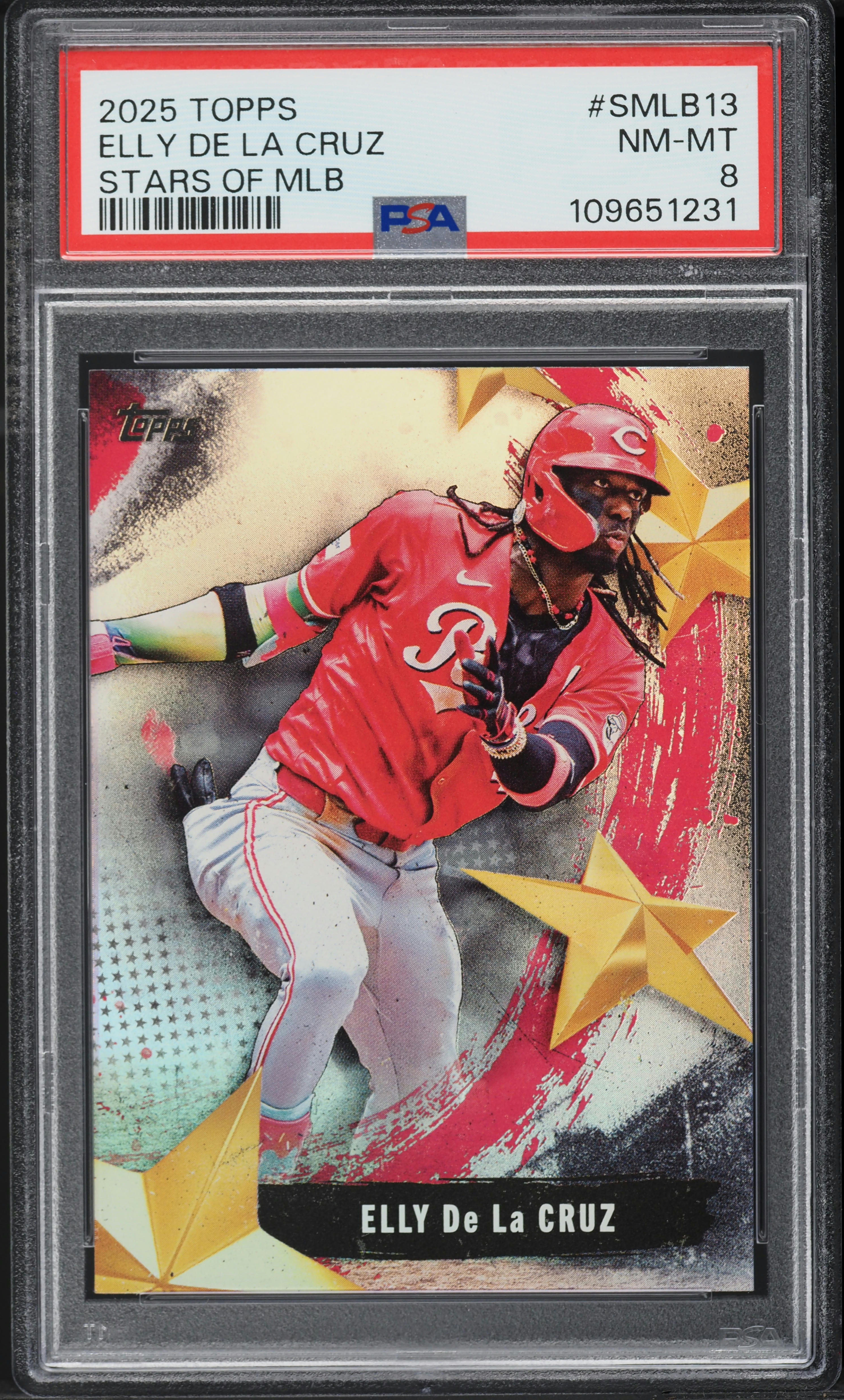 2025 Topps Stars Of MLB Elly De La Cruz #SMLB-13 PSA 8 NM-MT on 