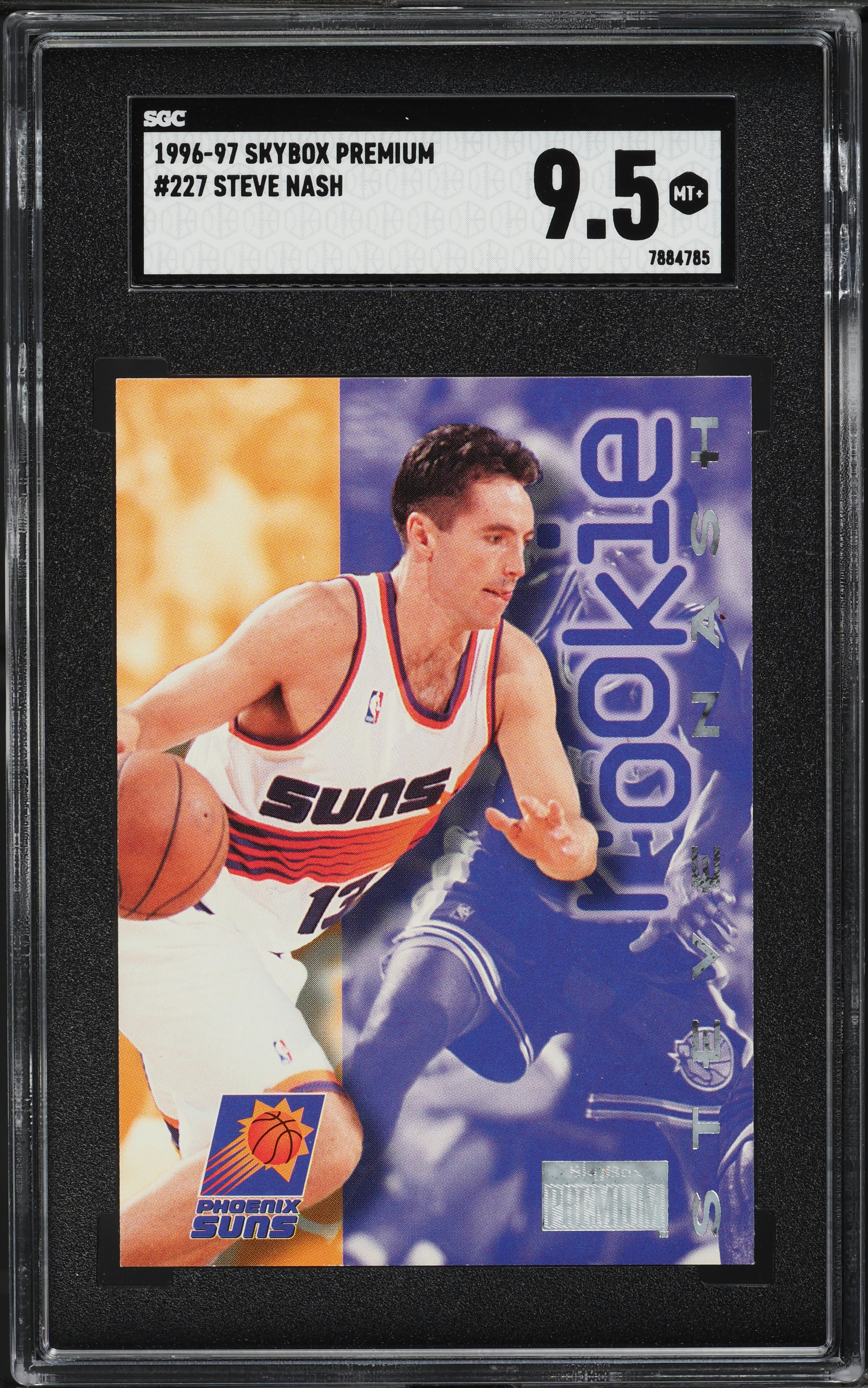 1996 Skybox Premium Steve Nash ROOKIE #227 SGC 9.5 MINT+ on 