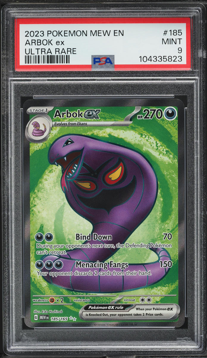 2023 Pokemon Scarlet & Violet 151 Full Art Arbok ex #185 PSA 9 MINT