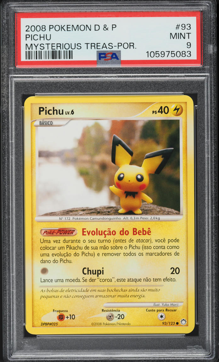 2008 Pokemon Portuguese Diamond & Pearl Mysterious Treasures Pichu