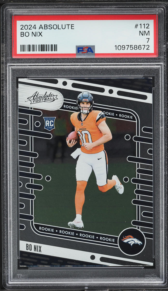 2024 Absolute Football Bo Nix ROOKIE #112 PSA 7 NRMT