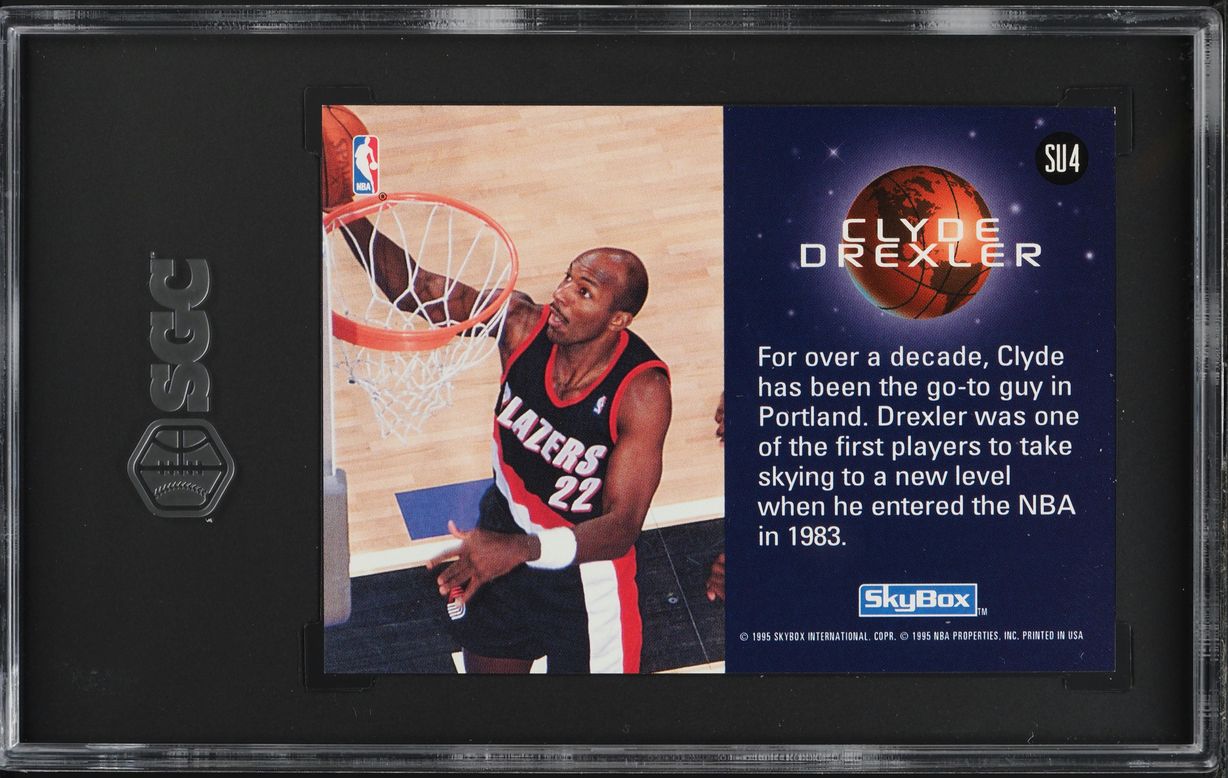 1994 Skybox Premium Slammin' Universe Clyde Drexler #SU4 SGC 9