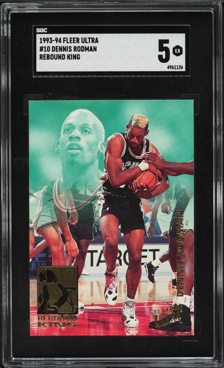 1993 Ultra Rebound King Dennis Rodman #10 SGC 5 EX