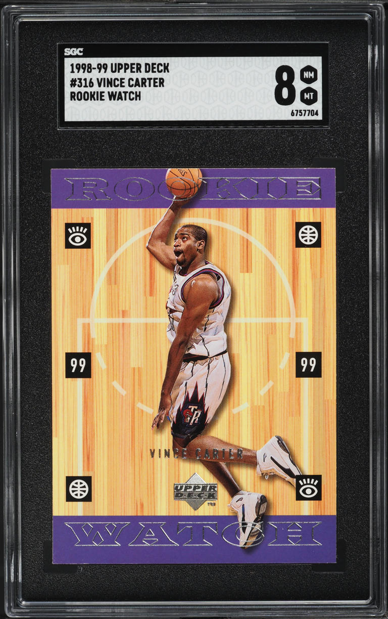 1998 Upper Deck Watch Vince Carter ROOKIE #316 SGC 8 NM-MT