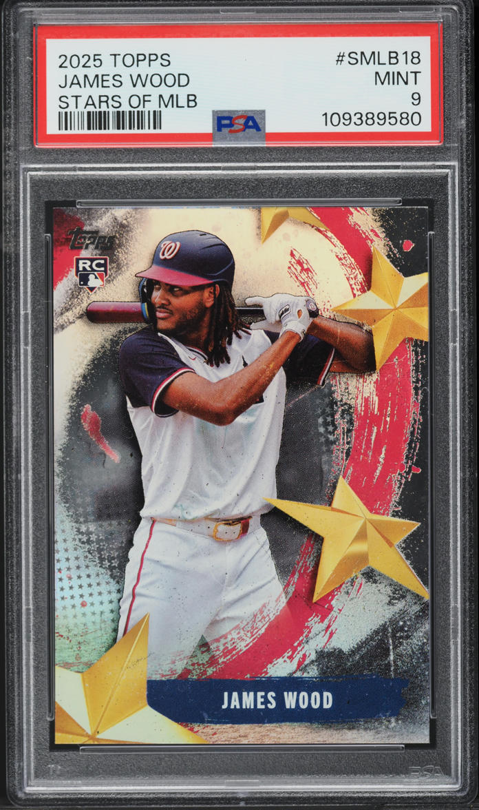 2025 Topps Stars Of MLB James Wood ROOKIE #SMLB-18 PSA 9 MINT