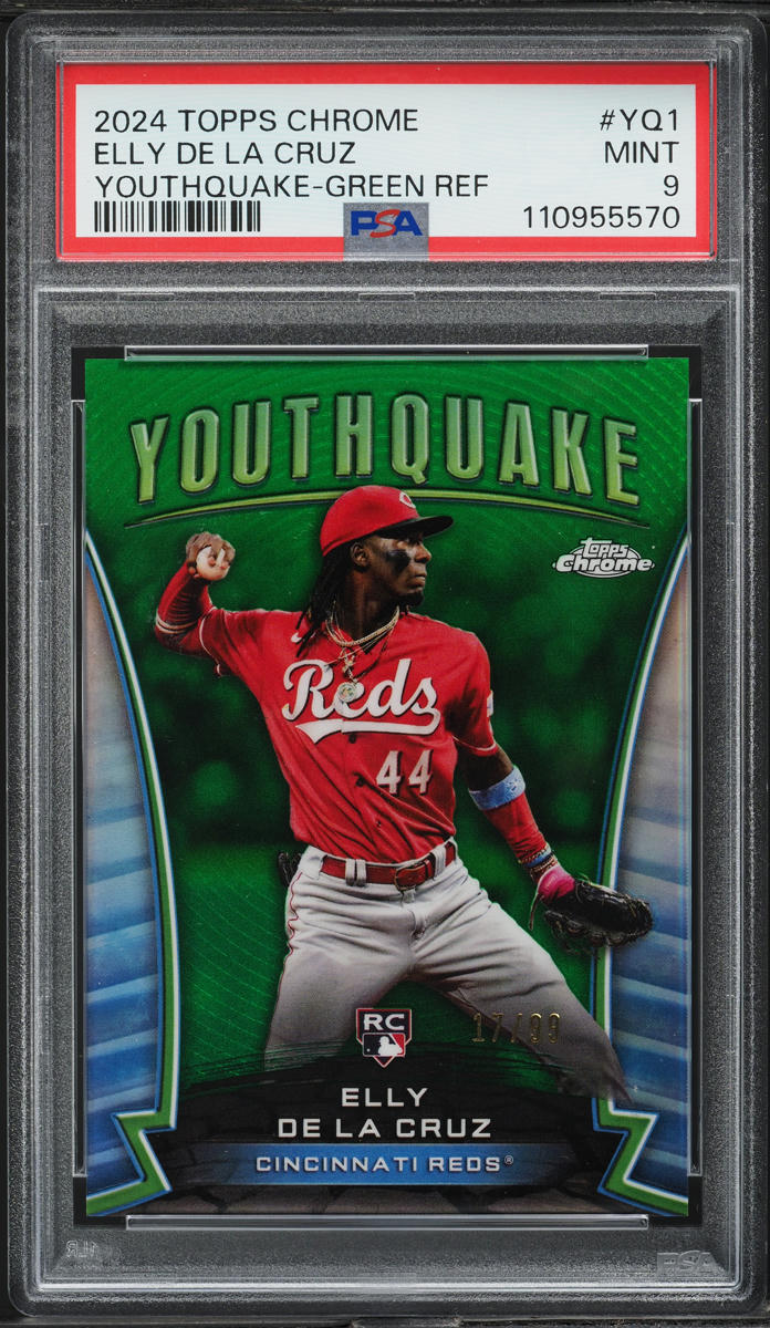 2024 Topps Chrome Youthquake Green Refractor Elly De La Cruz RC