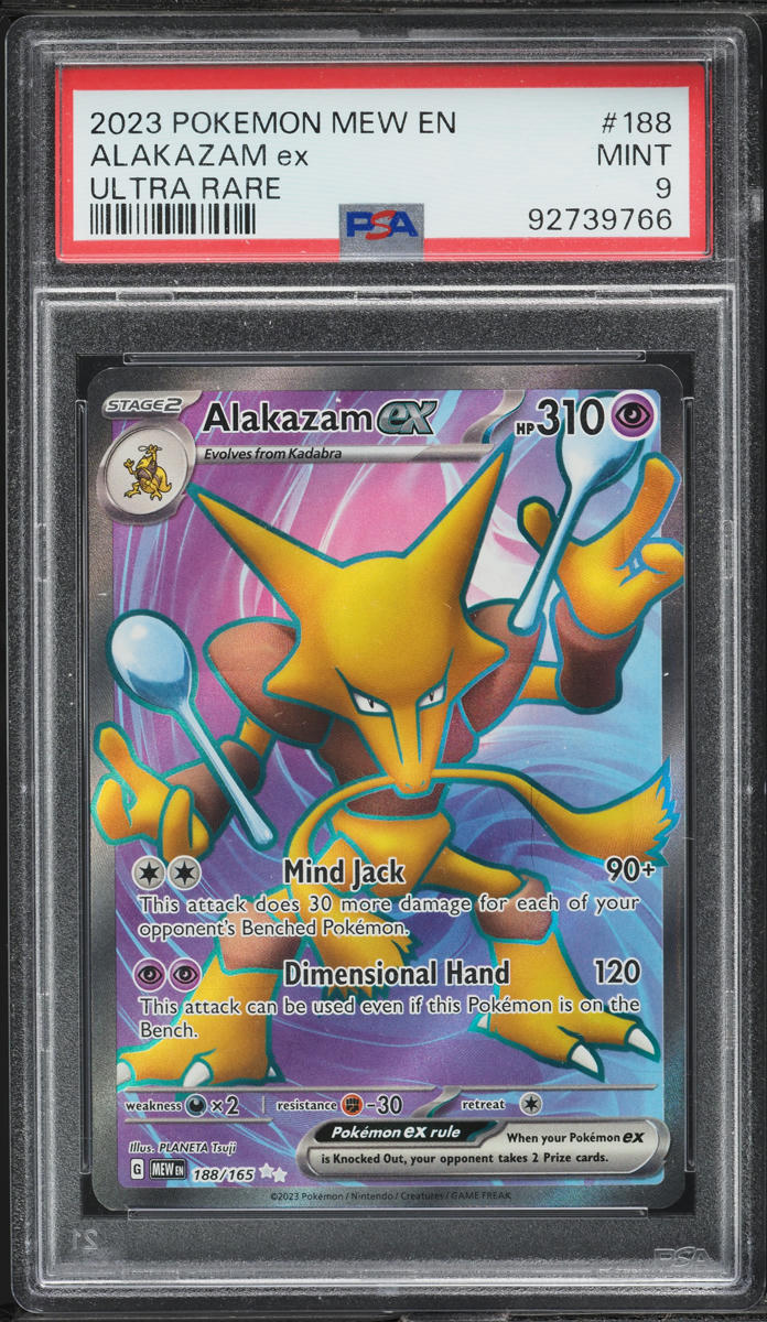 2023 Pokemon Scarlet & Violet 151 Full Art Alakazam ex #188 PSA 9 MINT