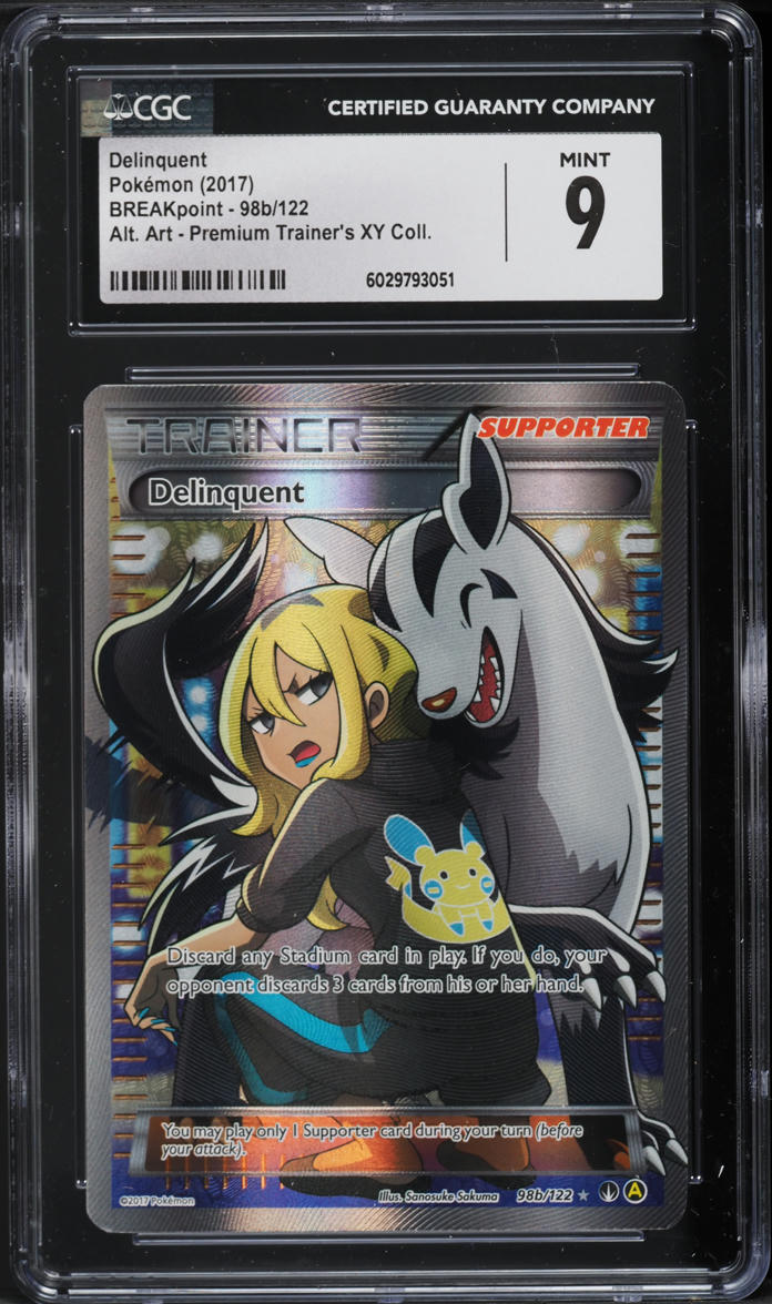 2017 Pokemon XY BREAKpoint Premium Trainer Full Art Delinquent