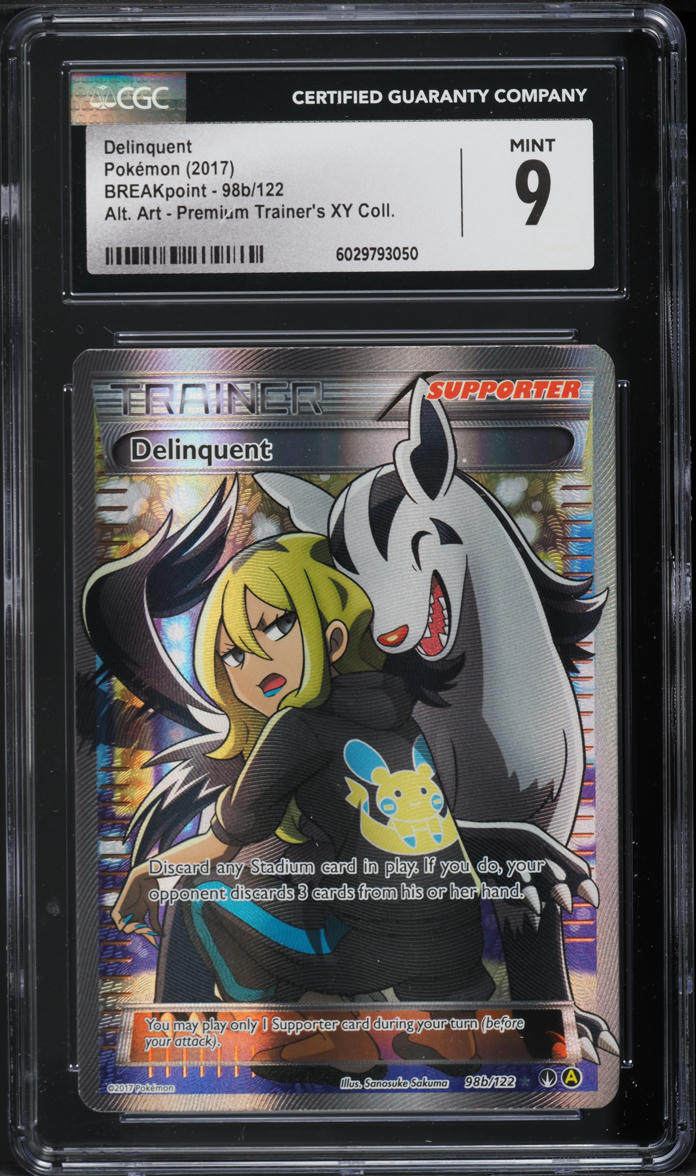 2017 Pokemon XY BREAKpoint Premium Trainer Full Art Delinquent