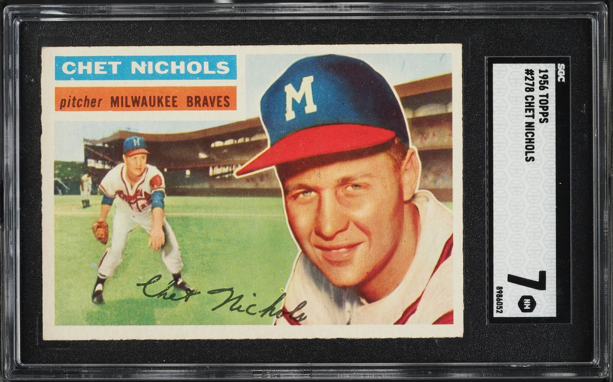 1956 Topps Chet Nichols #278 SGC 7 NRMT
