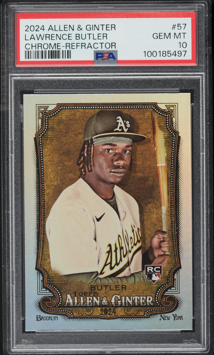 2024 Topps Allen & Ginter Chrome Refractor Lawrence Butler ROOKIE #57 PSA 10 GEM