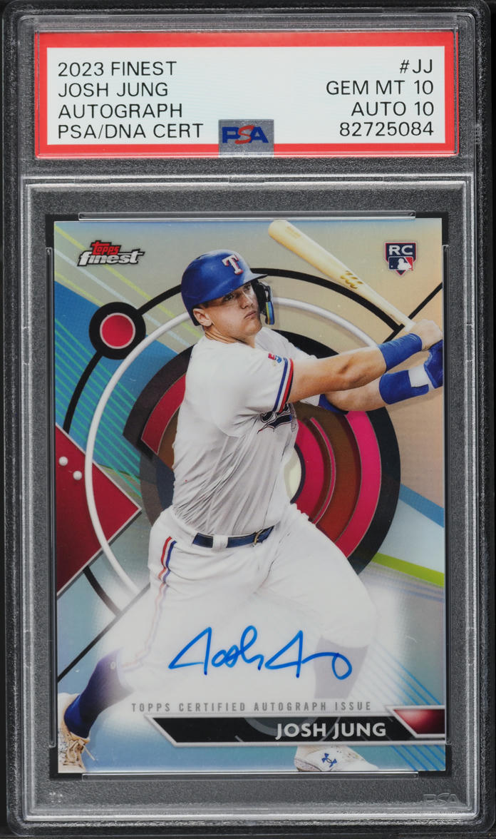 2023 Finest Josh Jung ROOKIE AUTO DNA 10 #JJ PSA 10 GEM MINT